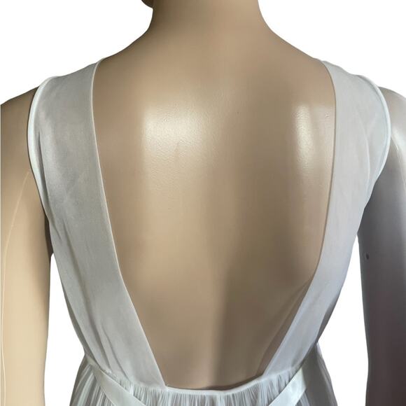 Vintage Warners s60s Intimate Small White Accordion Night Gown Sleeveless V Neck - Picture 7 of 12